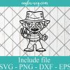 Freddy Krueger Baby Kids Halloween SVG PNG DXF EPS Cricut Silhouette