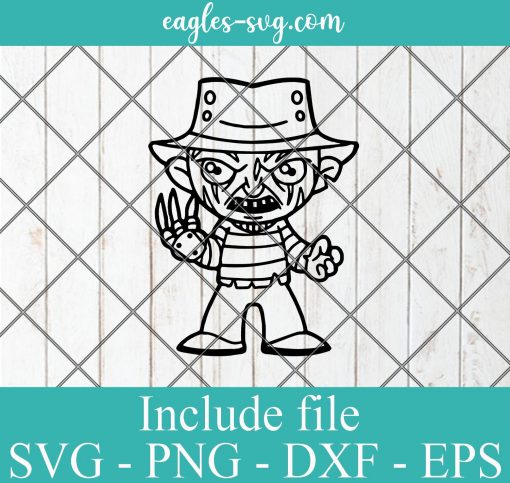 Freddy Krueger Baby Kids Halloween SVG PNG DXF EPS Cricut Silhouette