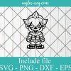Pennywise Baby Kids Halloween SVG PNG DXF EPS Cricut Silhouette