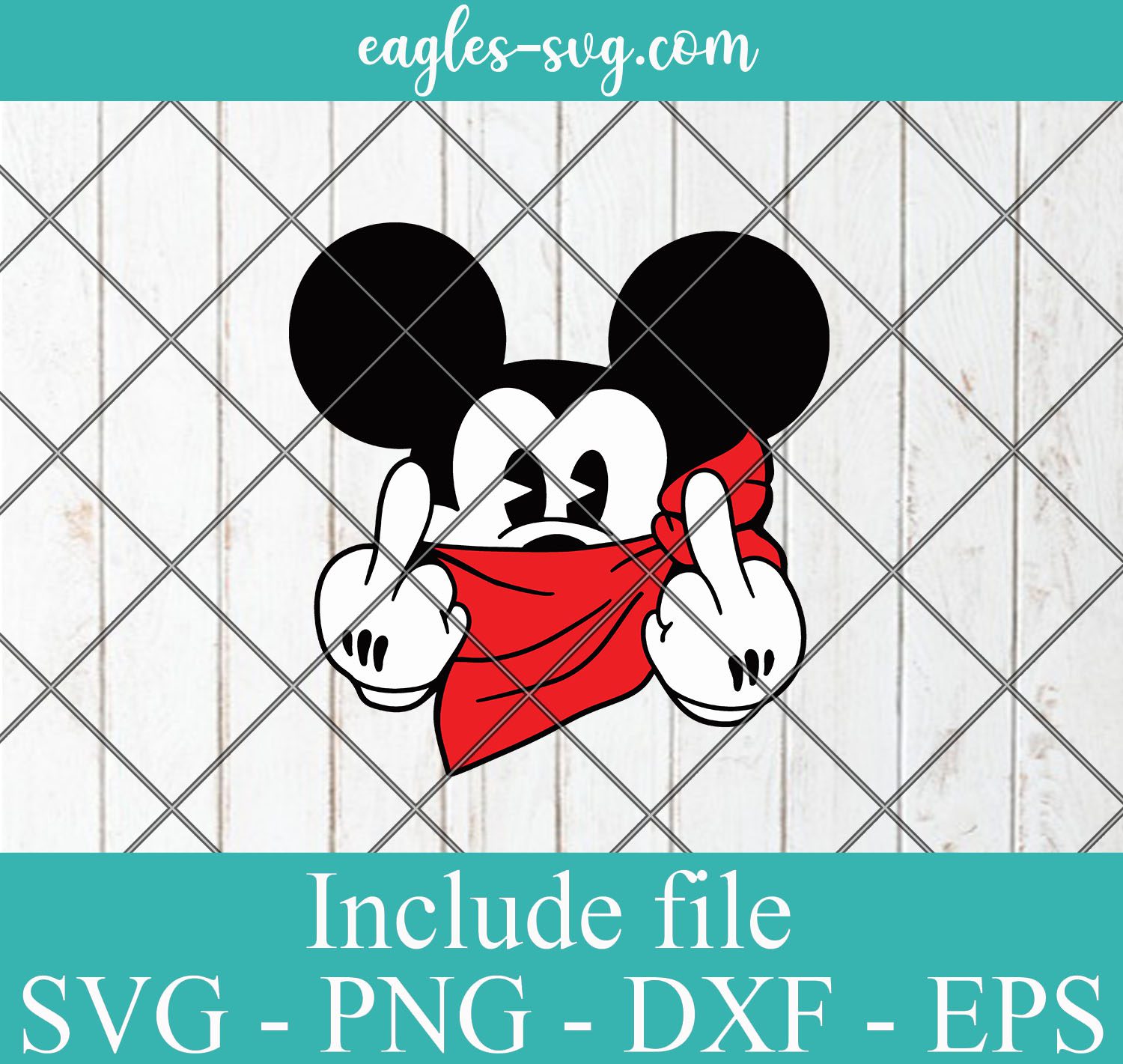 Disney Cartoon Mickey Mouse Gangster SVG PNG DXF Cricut Silhouette