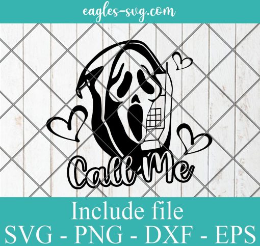 Ghostface Call Me Scream SVG PNG DXF EPS Cricut Silhouette