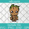 Groot Baby Cute Superhero Marvel Layered SVG PNG DXF Cricut Silhouette