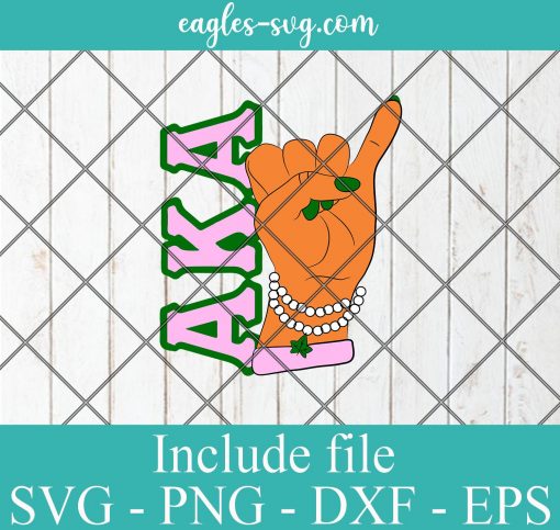 Kappa Aka Sorority Hand Sign SVG PNG DXF EPS Cricut Silhouette