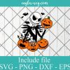 Layered Jack Skellington with Pumpkin Svg, Halloween svg Clip Art, Cut Files