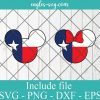 Mickey & Minnie Texas flag Disney SVG PNG DXF EPS Cricut Silhouette