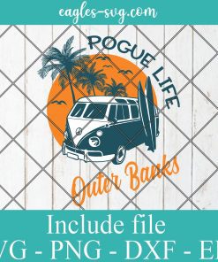 Pogue Life Outer Banks Surf Life Bus Vintage Sunny SVG PNG DXF EPS Cricut Silhouette