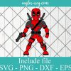Deadpool Superhero Marvel Layered SVG PNG DXF EPS Cricut Silhouette