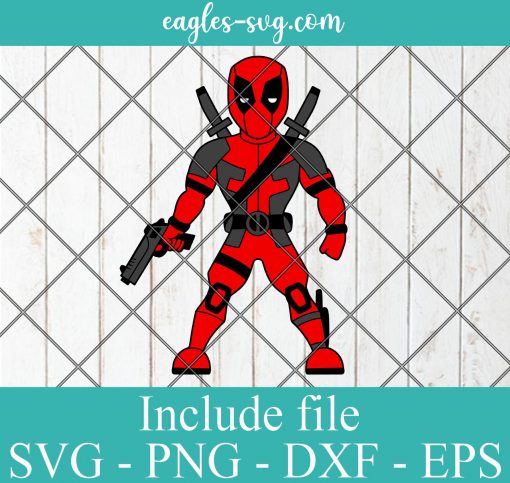 Deadpool Superhero Marvel Layered SVG PNG DXF EPS Cricut Silhouette