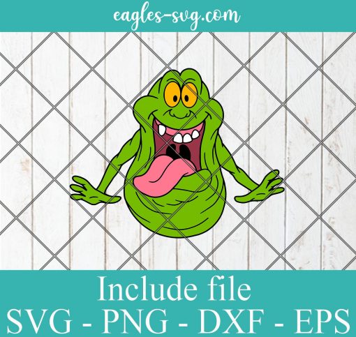 Slimer Ghost Halloween Layered SVG PNG DXF EPS Cricut Silhouette