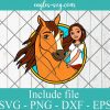 Spirit Untamed Horse and Lucky Heart Layered SVG PNG DXF Cricut Silhouette