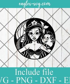 The little mermaid starbucks Logo SVG PNG DXF EPS Cricut Silhouette