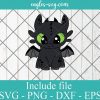 Toothless How to Train Your Dragon Layered SVG PNG DXF EPS Cricut Silhouette