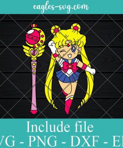 Sailor Moon Anime Japanese Layered SVG PNG DXF Cricut Silhouette