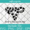Don't Tread On Me Uterus SVG, Women's Rights PNG Pro Choice Svg Png Ai Cricut Silhouette