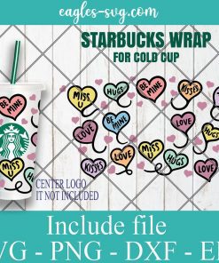 Doodle Valentine Heart Starbucks Cup SVG