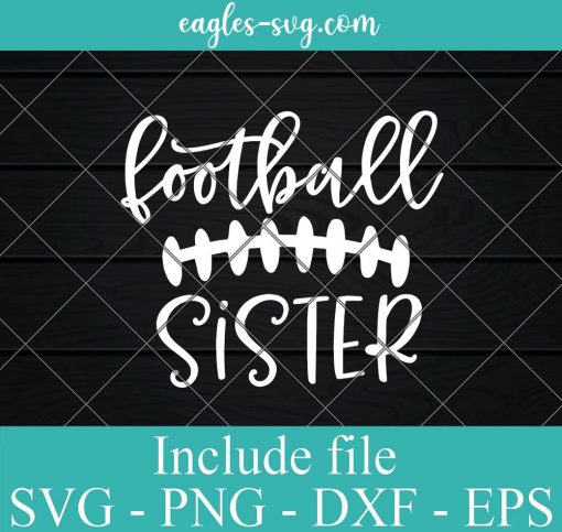Football Sister Svg, Little Sister Biggest Fan Svg, Game Day Svg, Football Sis, Football Seams Svg File for Cricut, Png, Ai