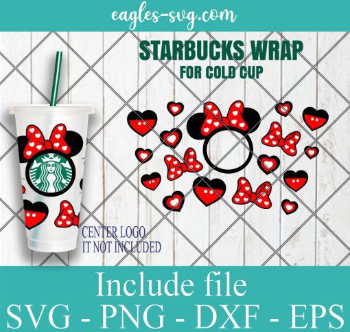 Valentine Red Bow Starbucks Cold Cup SVG, Full Wrap for Starbucks Venti Cold Cup, Files for Cricut, Digital Download