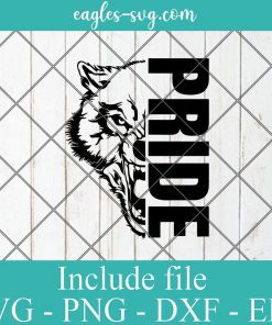 Wolf Pride Mascot Sports SVG, High School Mascot, School Spirit Svg Png Ai Cricut Silhouettee