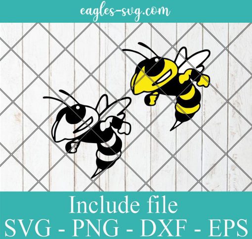 Yellow Jackets Hornet SVG, Bee svg, Hornet Mascot svg, Wasp SVG, Cricut Cut Files , Silhouette