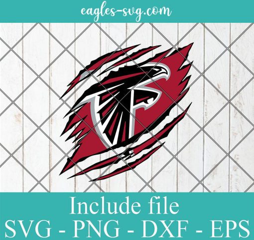 Atlanta Falcons Ripped Claw svg, Atlanta Falcons svg, Falcons Ripped Claw, Falcons svg, Clipart, Logo, png, Svg File For Cricut