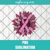 Breast Cancer Pink Leopard Awareness Sunflower Sublimation Design