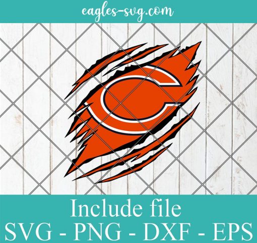 Chicago Bears Ripped Claw svg, Chicago Bears svg, Bears Ripped Claw , Bears svg, Clipart, Logo, png, Svg File For Cricut