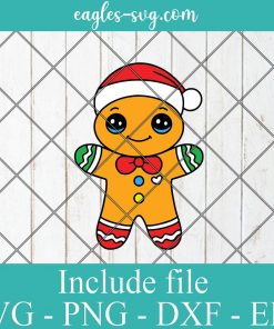 Christmas Gingerbread Man Svg, Cricut, Silhouette, Cut File, Clipart, Cartoon svg and png, Merry Christmas cookies svg