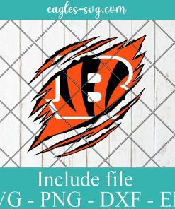 Cincinnati Bengals Ripped Claw svg, Clipart, Logo, png, Svg File For Cricut
