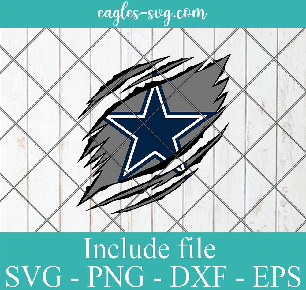 Dallas Cowboys Ripped Claw svg, Clipart, Logo, png, Svg File For Cricut
