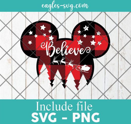Disney Christmas Believe svg Santa Claus svg mickey Christmas SVG, Cricut Cut Files, Png