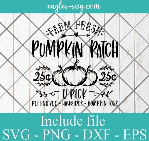 Farm Fresh Pumpkins Patch Svg, Farmhouse Fall Decor, Fall Sign Svg Png, Cricut, Silhouette Cut Files