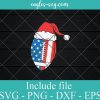 Football USA Flag Funny Santa Hat Svg, Png, Eps, DXF cut files for cricut