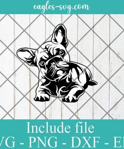 French Bulldog Svg Frenchie svg funny dog clipart pet face png Bulldog breed Svg Frenchie Clipart Print Cricut Cutting Files