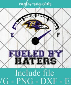 Fueled By Haters Baltimore Ravens Svg, Logo, Football, Sporst, NFL, Cricut, Png, Eps