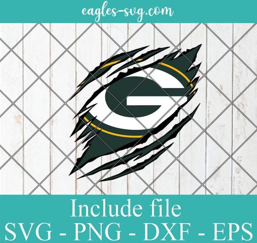 Green Bay Packers Ripped Claw svg, Green Bay Packers svg, Packers Ripped Claw svg, Clipart, Logo, png, Svg File For Cricut