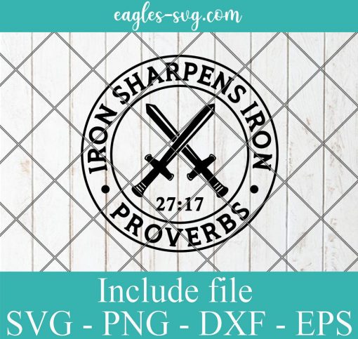 Iron Sharpens Iron Svg, Christian Svg, Mens Ministry Svg, Proverbs 2717 Svg for Cricut, Png