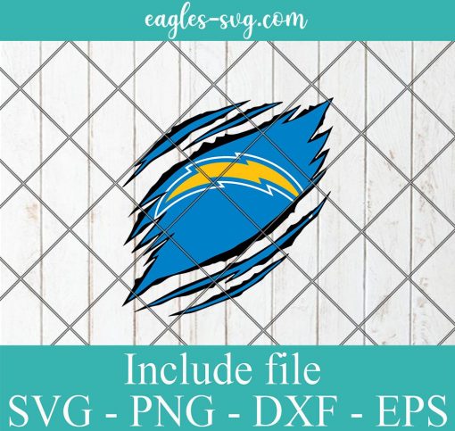Los Angeles Chargers Ripped Claw svg, Los Angeles Chargers svg, Chargers Ripped Claw, Chargers svg, Clipart, Logo, png, Svg File For Cricut