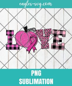 Love Breast Cancer Awareness png, Cure Love png, Sublimation Designs Pink Ribbon, Pink Pumpkin Png