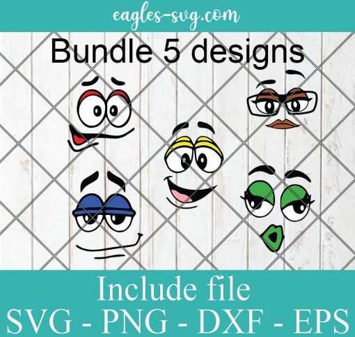 M and M's M&M Sweets Candy Kandy Faces SVG for Cricut, Png Bundle