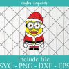 Minions Christmas Santa SVG Layered Cut File, Easy Cut Cricut, Merry christmas svg, Santa Claus svg, Cartoon character