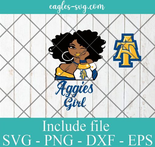 NCA&T North Carolina A&T Aggies Girl Svg, Hbcu, Logo Png, Svg, Sports, School, Afro Girl Cricut