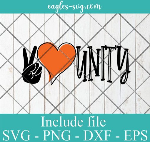 Peace Love Unity SVG PNG Anti-Bullying Peace Hand Heart Svg, Png, Eps, Cricut