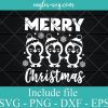 Penguin Merry Christmas Svg, Kids Christmas Svg, Cute Svg, Baby Girl Svg, Funny Kids Svg Files for Cricut & Silhouette, Png