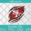 San Francisco 49ers Ripped Claw svg, San Francisco 49ers svg, 49ers Ripped Claw , 49ers svg, Clipart, Logo, png, Svg File For Cricut