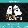 Spooky Inequalities Ghosts Svg, Halloween Math Teacher Svg, Png, Eps, Cricut
