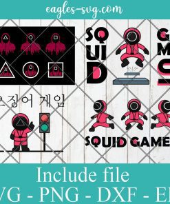 Squid Game Svg Bundle, Squid Game Clipart,Squid Game designs, Squid Game cut files For cricut , eps vector digital