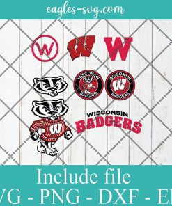 Wisconsin Badgers Svg Bundle, School Mascot svg, sports spirit svg, Logo, Clipart, Png, Cricut