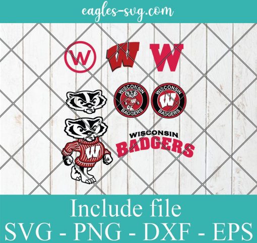 Wisconsin Badgers Svg Bundle, School Mascot svg, sports spirit svg, Logo, Clipart, Png, Cricut