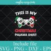 Xmas Pajama Game Controller Santa Hat Svg, Png, Eps, DXF cut files for cricut, Funny Christmas Svg