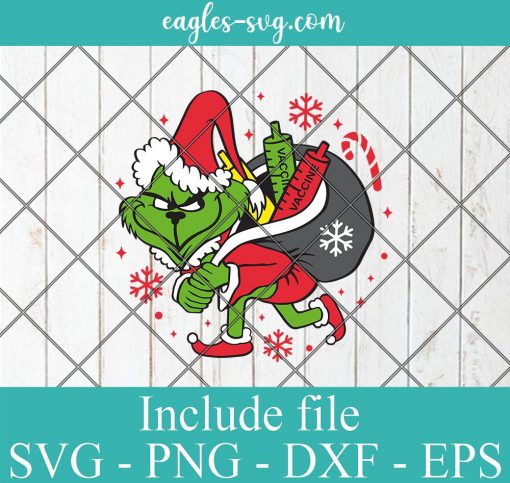 Christmas Grinch carrying bag of vaccines Svg, grinchmas svg file for Cricut, Silhouette